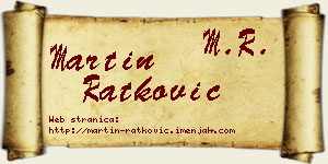 Martin Ratković vizit kartica